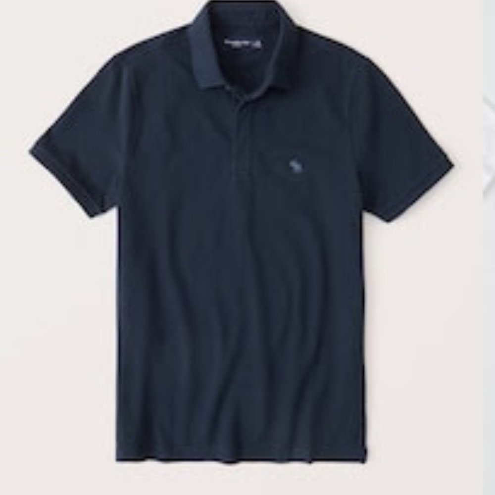Abercrombie & Fitch Concealed Placket Stretch Icon Polo